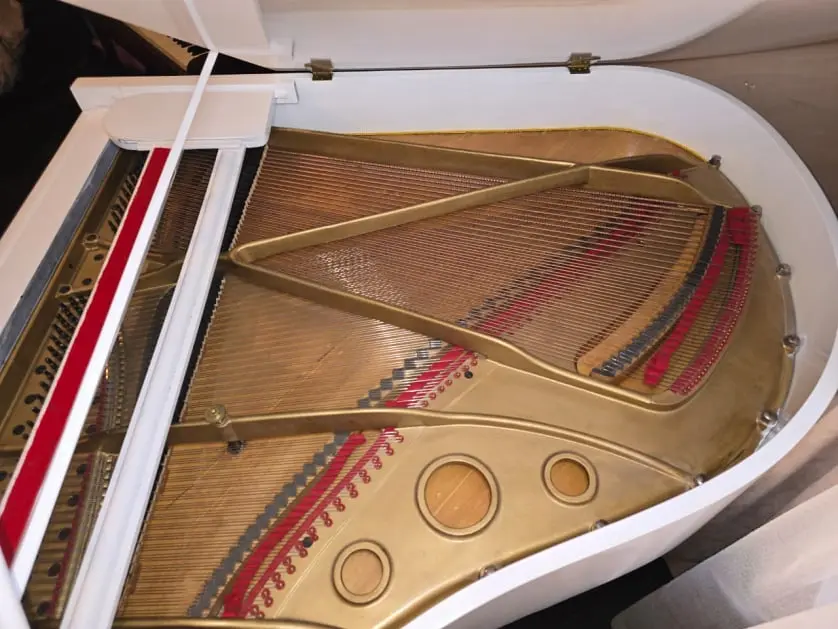 Pearl White Baby Grand Piano